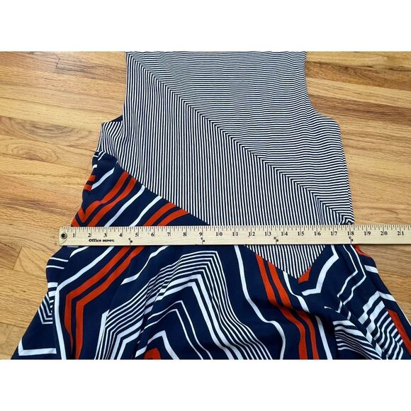 Anthropologie Maeve Cameron Women's L Blue Dress Fit & Flare Asymmetrical Hem - Picture 10 of 10